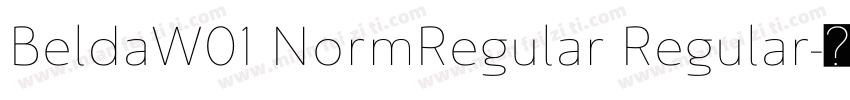 BeldaW01 NormRegular Regular字体转换